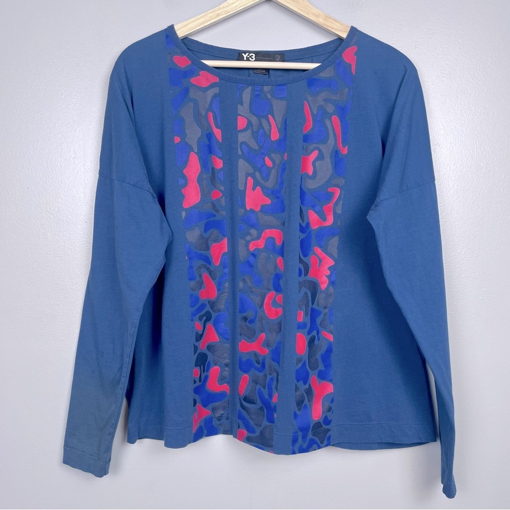 Yohji Yamamoto + Adidas Women's Y-3 Abstract  Boxy Oversized Shirt Size M; Colab